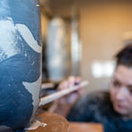 Hannah Staniforth at work in her studio 2019